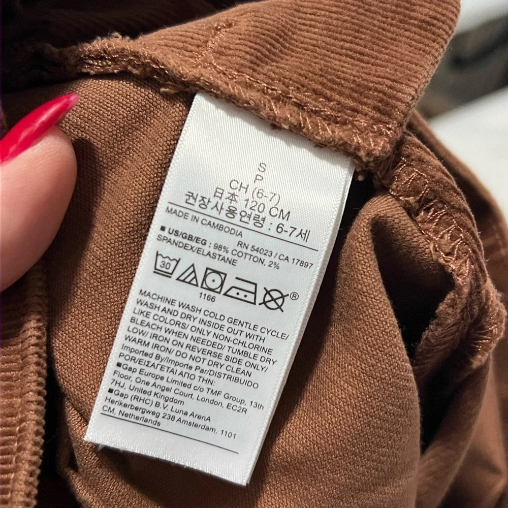 Gap Kids Corduroy Pleated Skirt Girls Size 6-7 Brown Pleated Small